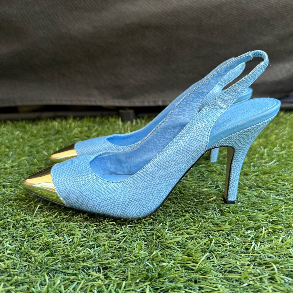 Blue Topshop heels. Size 6